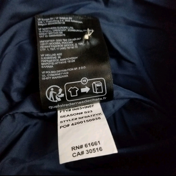 The North Face Size Small Men M66 Insulated Stuffed Shirt Jacket Coat Navy NF0A7 - Picture 5 of 5